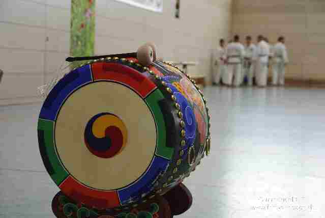 Tang Soo Do Trommel Stilleben vor Meisterschaftsbeginn
